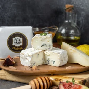 Alvura Blue - Queijo Artesanal de Casca Florida e Veios Azuis de Leite de Cabra - Peça 220G